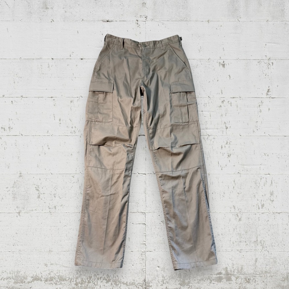 Rothco BDU Tactical Cargo Pants Khaki Tan Mens S Reg 30x31 Cotton Poly Blend